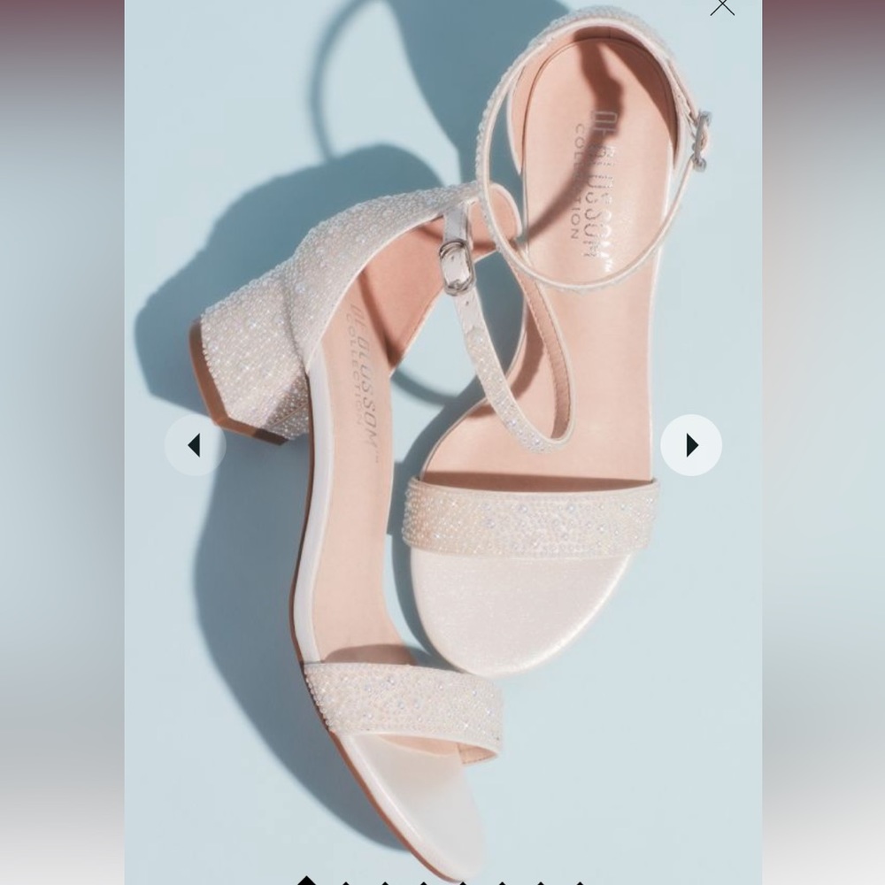 DB Studio White Block Heels